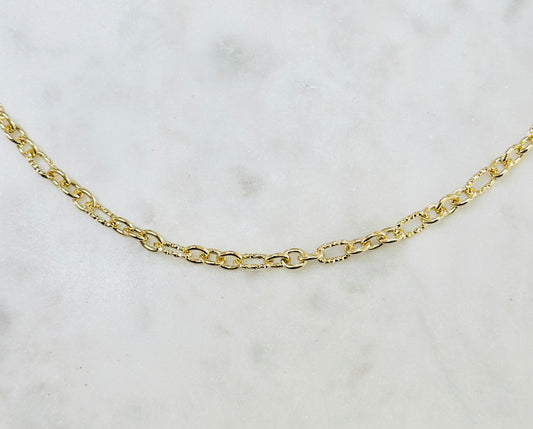 Chunky 3 in 1 Oval Cable Gold Chain