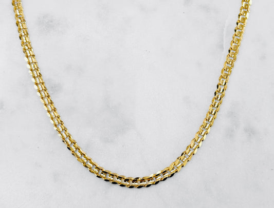 Chunky Flat Cable Gold Chain