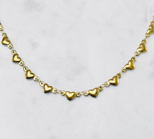 Mini Heart Gold Chain